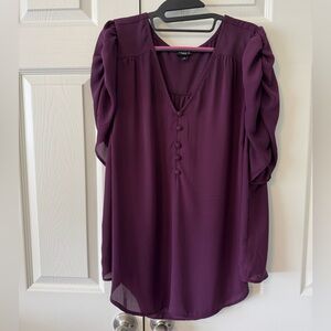 Torrid Deep Purple Women's Harper Blouse, size 2